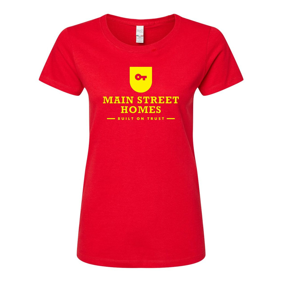 M&O Women's Gold Soft Touch T-Shirt - Deep Red - Front