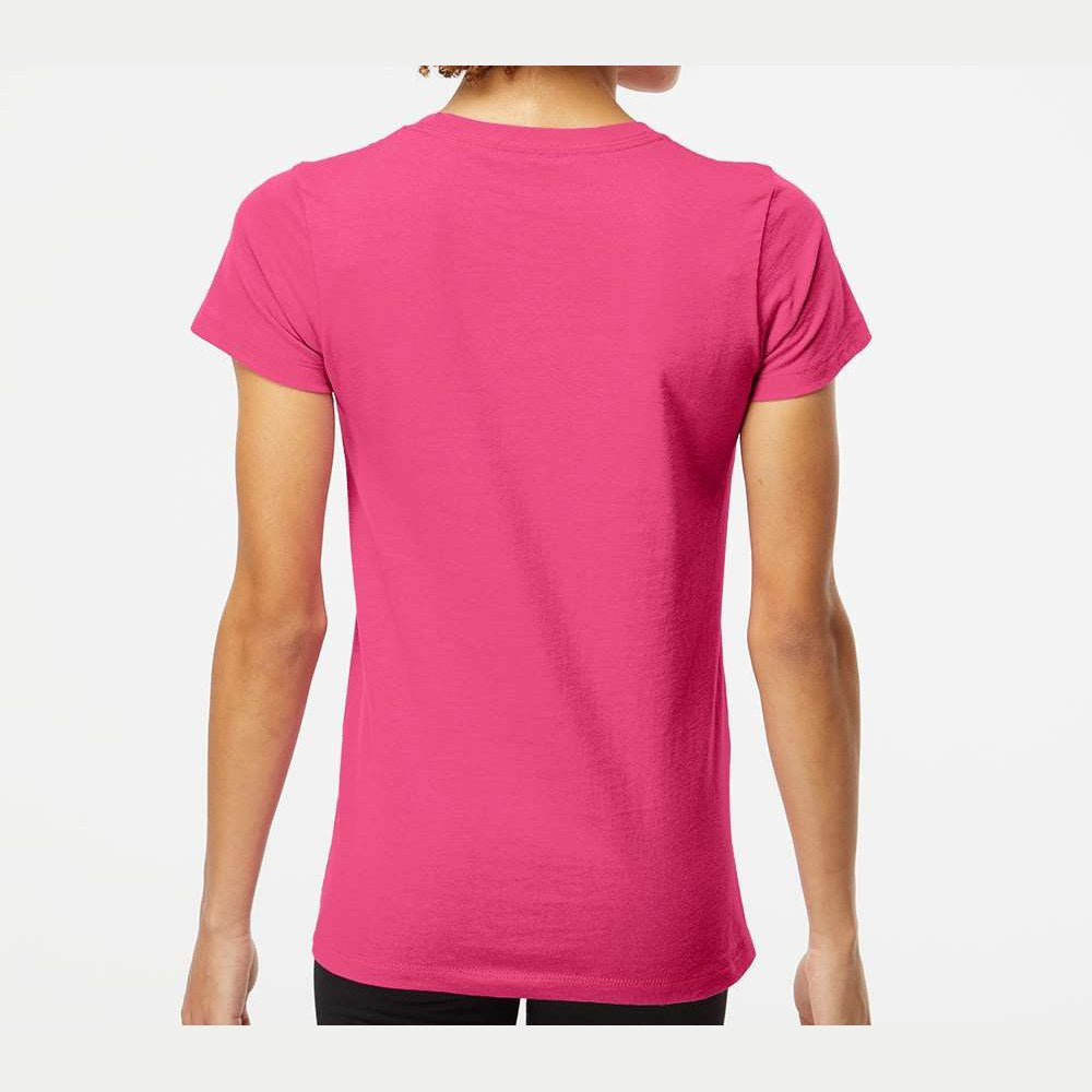M&O Women's Gold Soft Touch T-Shirt - Heliconia - On Model Back