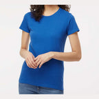 M&O Women's Gold Soft Touch T-Shirt - Royal - On Model Front