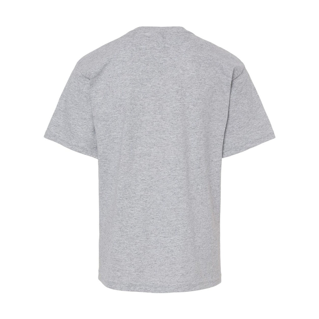 M&O Youth Gold Soft Touch T-Shirt - Athletic Grey - Back