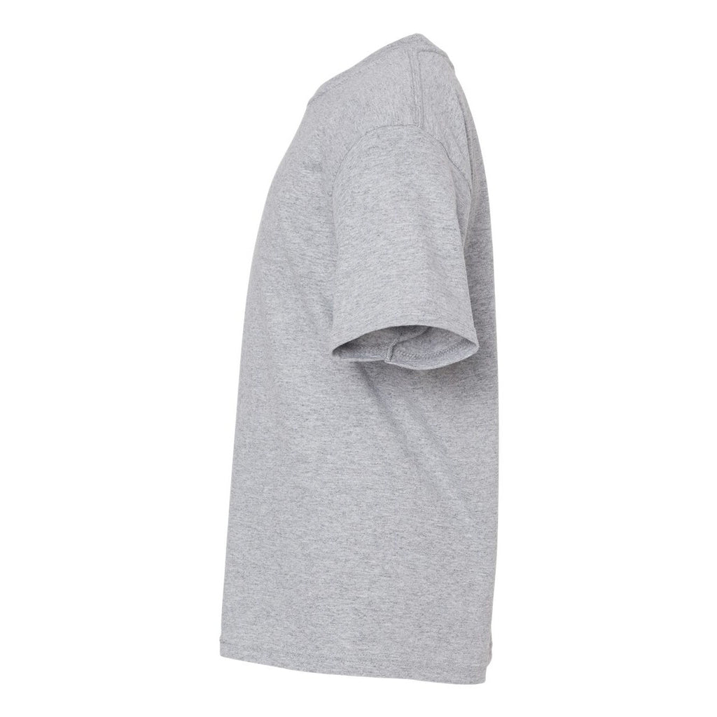 M&O Youth Gold Soft Touch T-Shirt - Athletic Grey - Direct Side