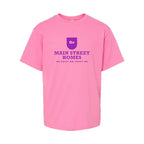 M&O Youth Gold Soft Touch T-Shirt - Azalea - Front