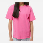 M&O Youth Gold Soft Touch T-Shirt - Azalea - On Model Front