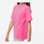 M&O Youth Gold Soft Touch T-Shirt - Azalea - On Model Side