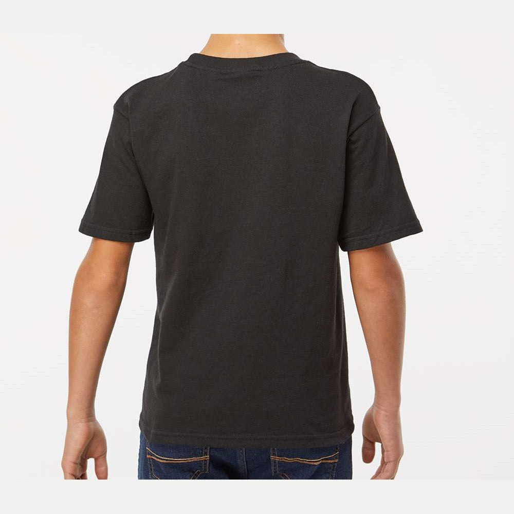 M&O Youth Gold Soft Touch T-Shirt - Black - On Model Back