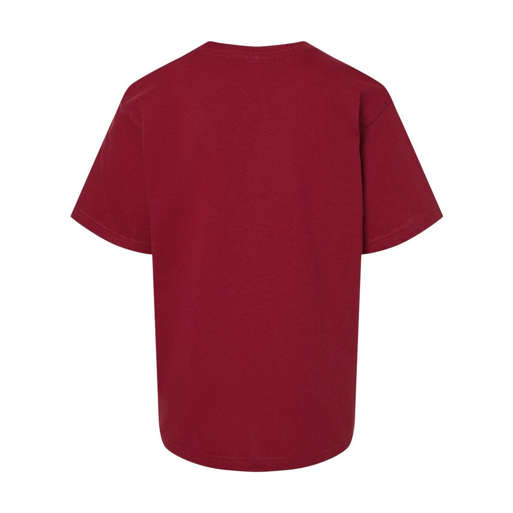 M&O Youth Gold Soft Touch T-Shirt - Cardinal Red - Back