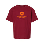 M&O Youth Gold Soft Touch T-Shirt - Cardinal Red - Front