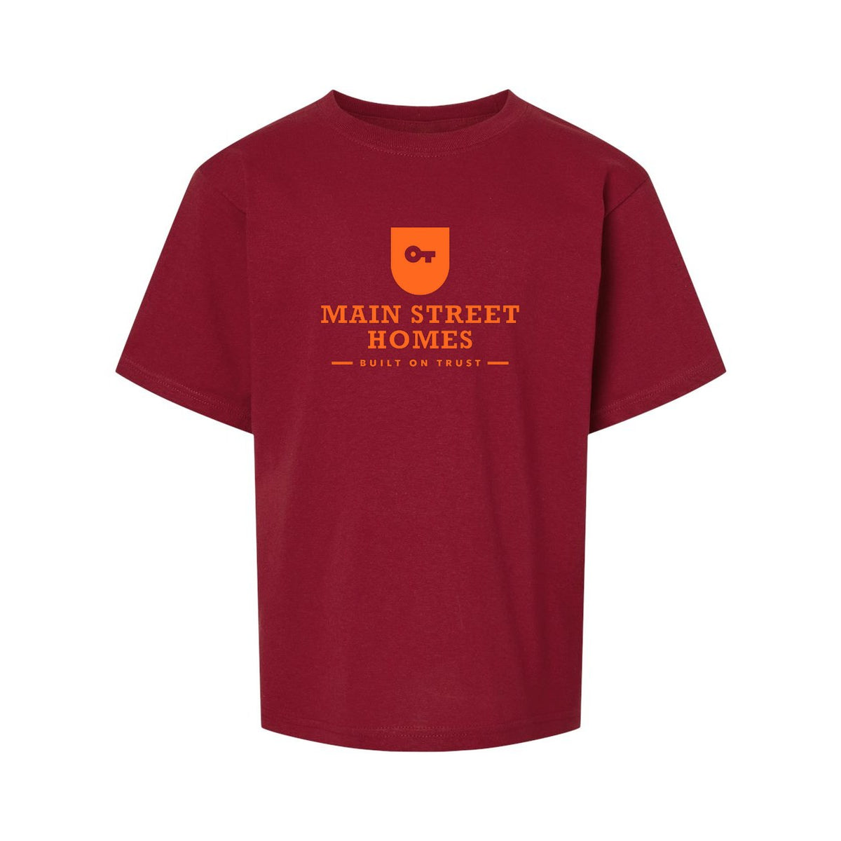M&O Youth Gold Soft Touch T-Shirt - Cardinal Red - Front