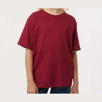 M&O Youth Gold Soft Touch T-Shirt - Cardinal Red - On Model Front