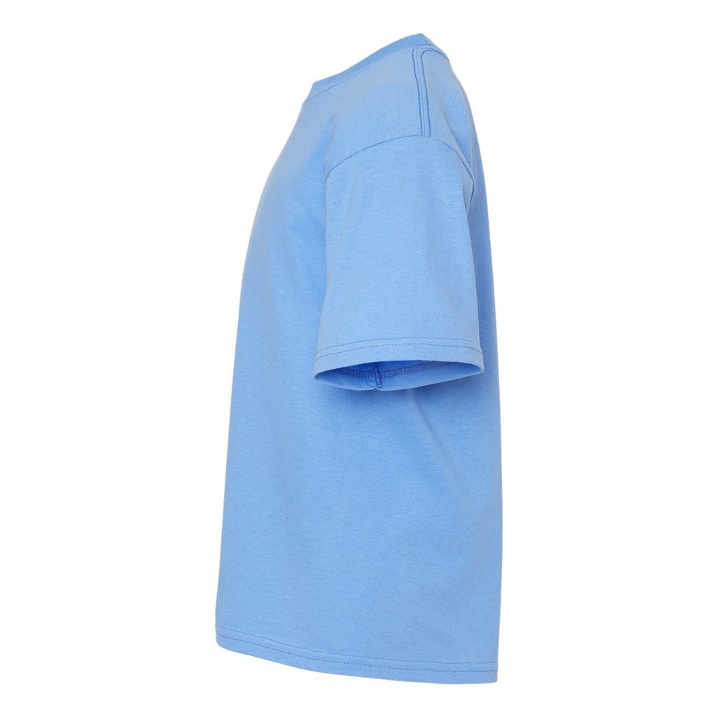 M&O Youth Gold Soft Touch T-Shirt - Carolina Blue - Direct Side