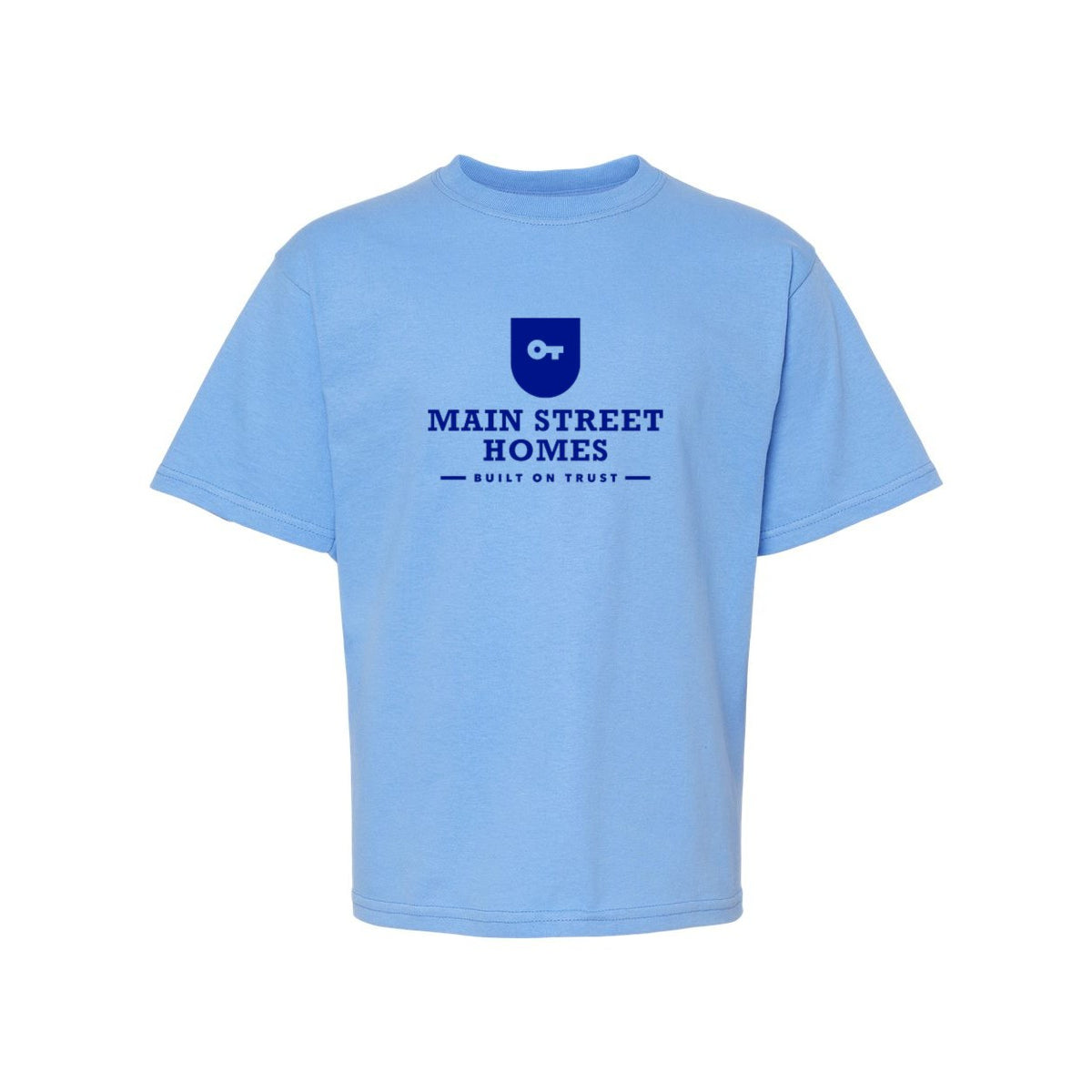 M&O Youth Gold Soft Touch T-Shirt - Carolina Blue - Front