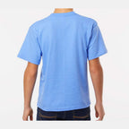 M&O Youth Gold Soft Touch T-Shirt - Carolina Blue - On Model Back