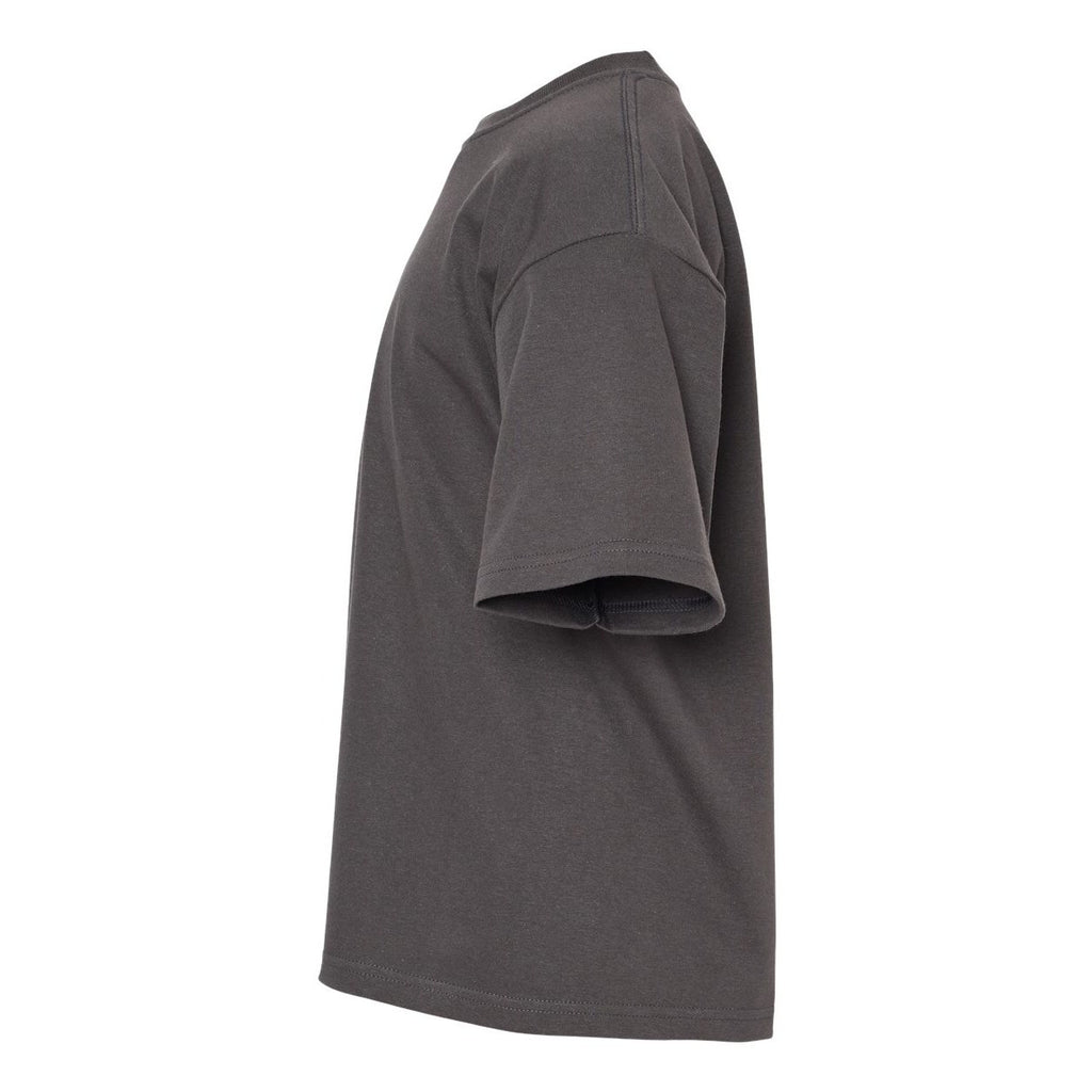 M&O Youth Gold Soft Touch T-Shirt - Charcoal - Direct Side