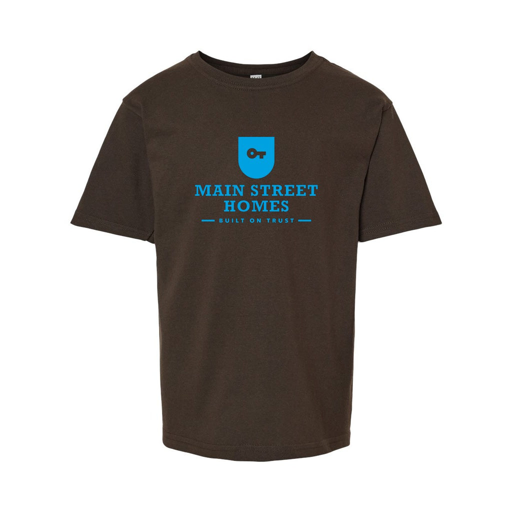 M&O Youth Gold Soft Touch T-Shirt - Chocolate - Front