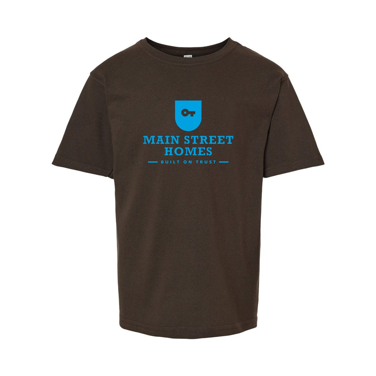 M&O Youth Gold Soft Touch T-Shirt - Chocolate - Front