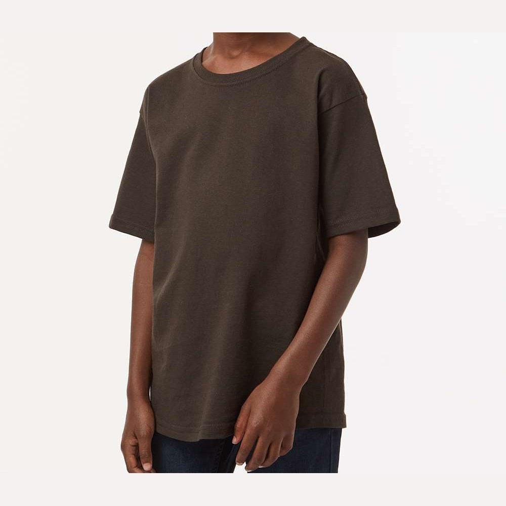 M&O Youth Gold Soft Touch T-Shirt - Chocolate - On Model Front