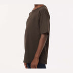 M&O Youth Gold Soft Touch T-Shirt - Chocolate - On Model Side