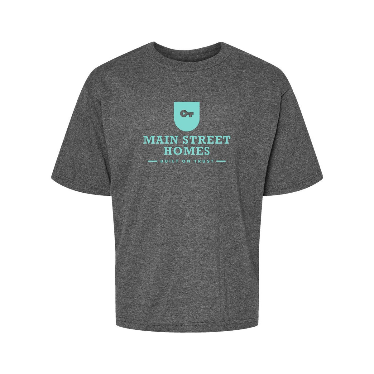 M&O Youth Gold Soft Touch T-Shirt - Dark Heather - Front