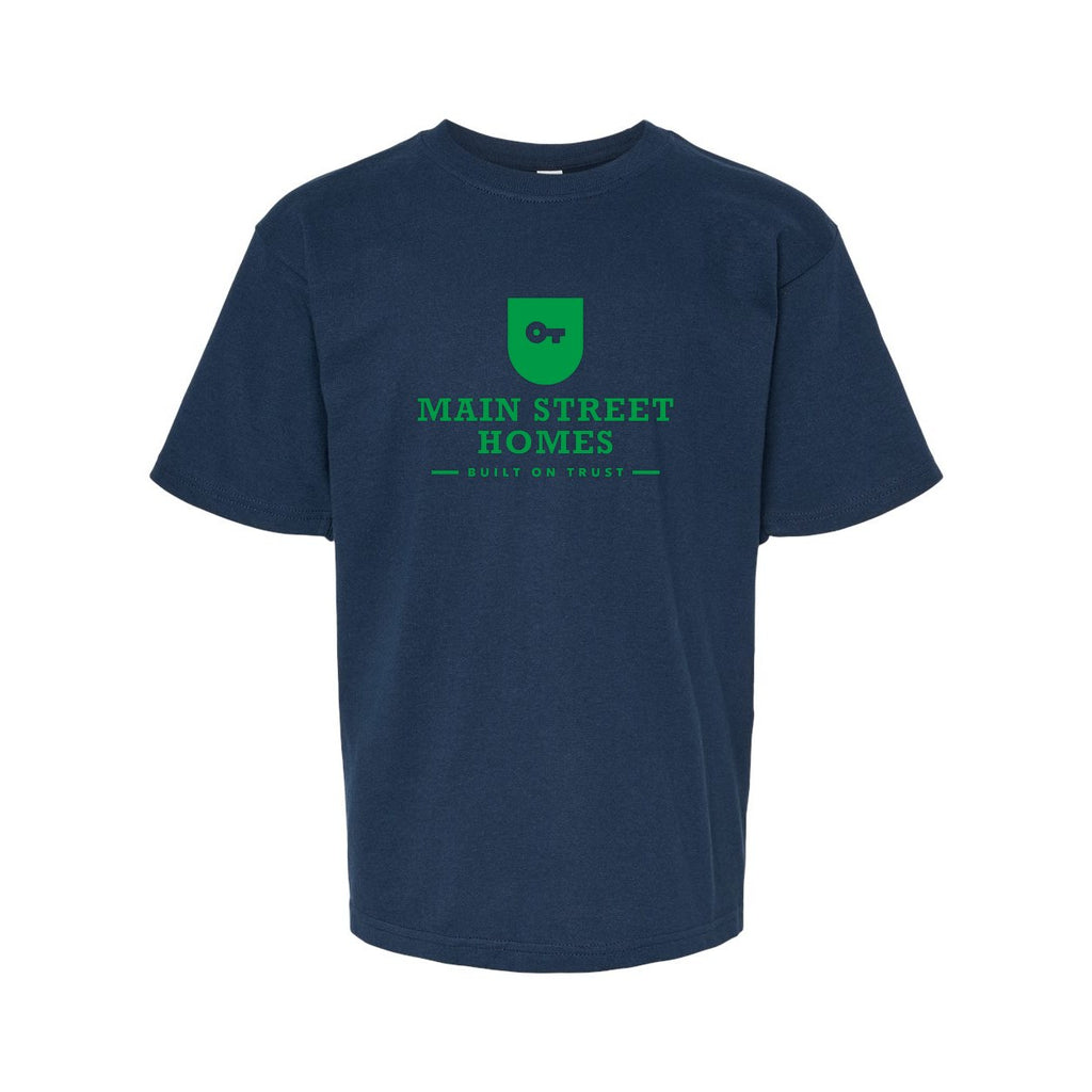 M&O Youth Gold Soft Touch T-Shirt - Deep Navy - Front