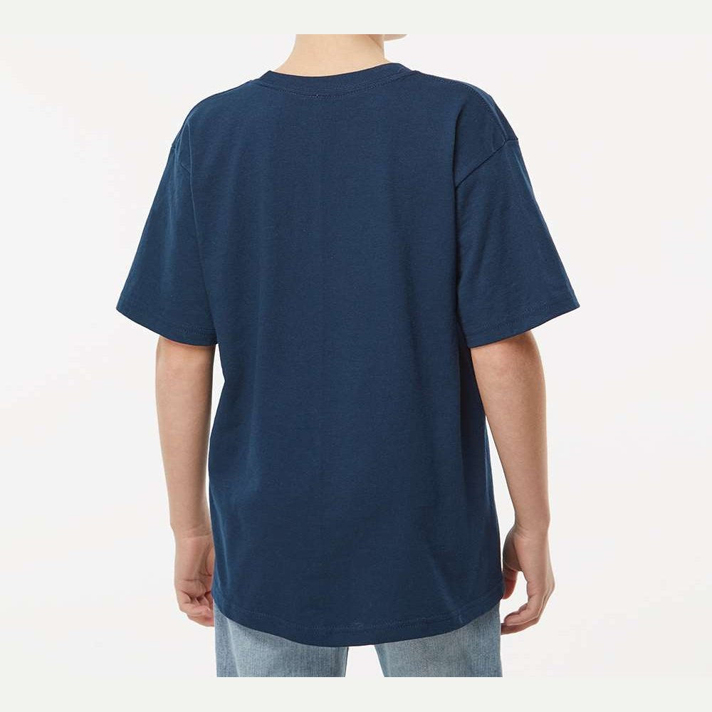 M&O Youth Gold Soft Touch T-Shirt - Deep Navy - On Model Back