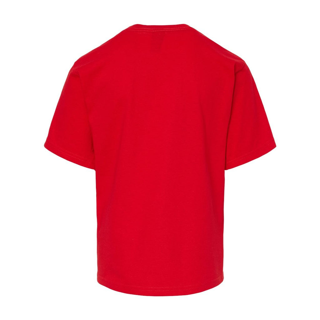 M&O Youth Gold Soft Touch T-Shirt - Deep Red - Back