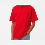 M&O Youth Gold Soft Touch T-Shirt - Deep Red - On Model Front