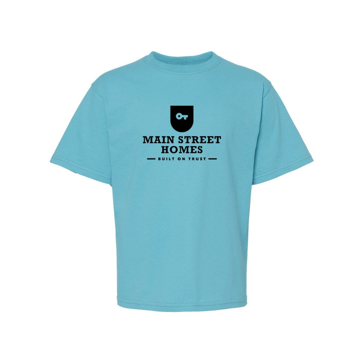 M&O Youth Gold Soft Touch T-Shirt - Diving Blue - Front
