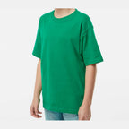 M&O Youth Gold Soft Touch T-Shirt - Fine Kelly Green - On Model Side
