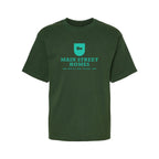 M&O Youth Gold Soft Touch T-Shirt - Forest Green - Front