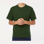 M&O Youth Gold Soft Touch T-Shirt - Forest Green - On Model Front