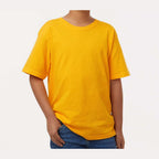 M&O Youth Gold Soft Touch T-Shirt - Gold - On Model Front