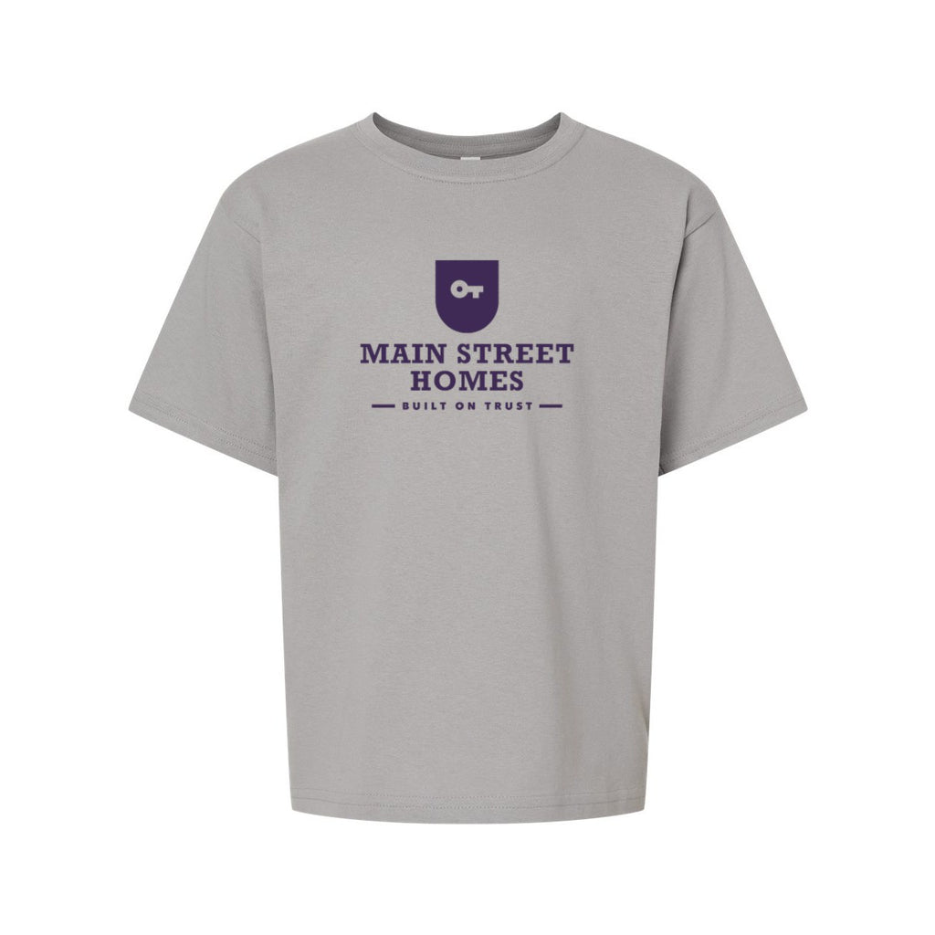 M&O Youth Gold Soft Touch T-Shirt - Gravel - Front