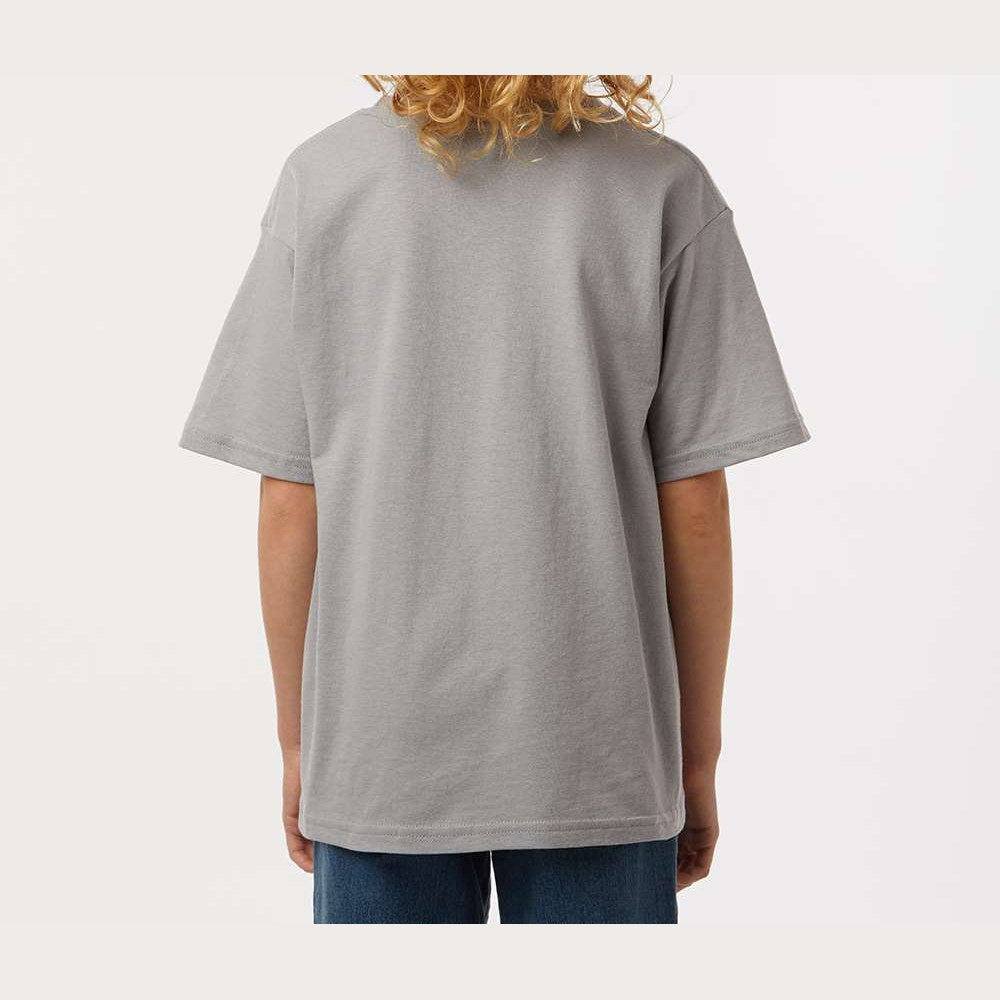M&O Youth Gold Soft Touch T-Shirt - Gravel - On Model Back