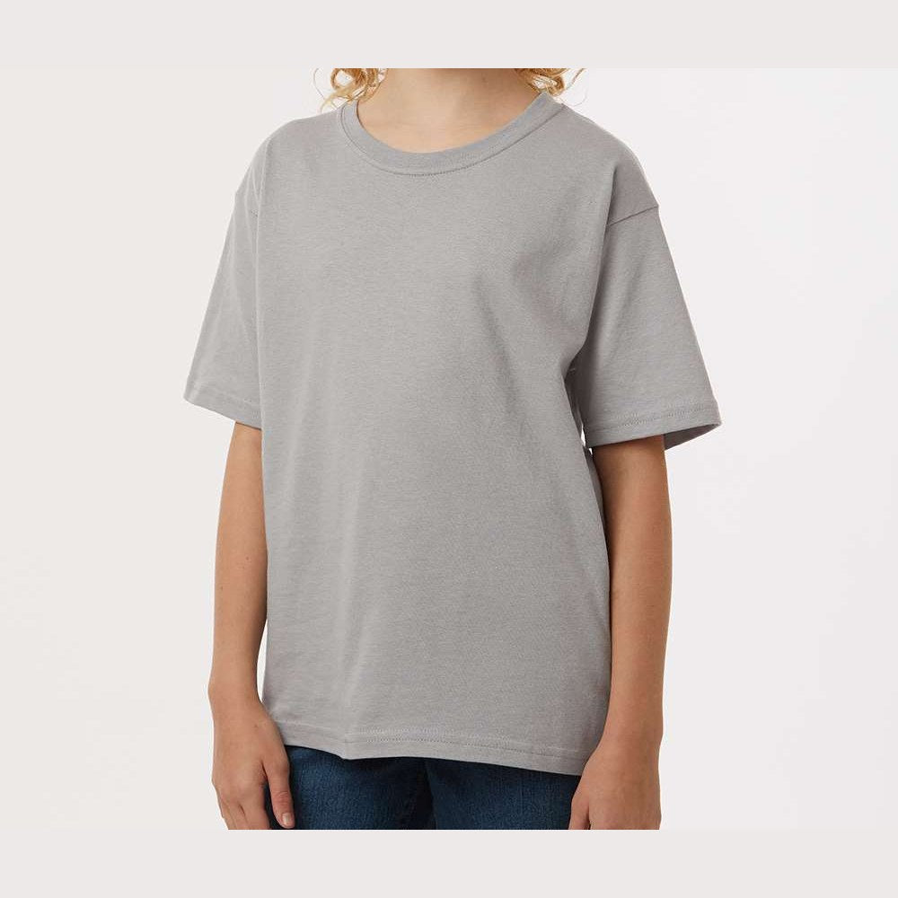 M&O Youth Gold Soft Touch T-Shirt - Gravel - On Model Front