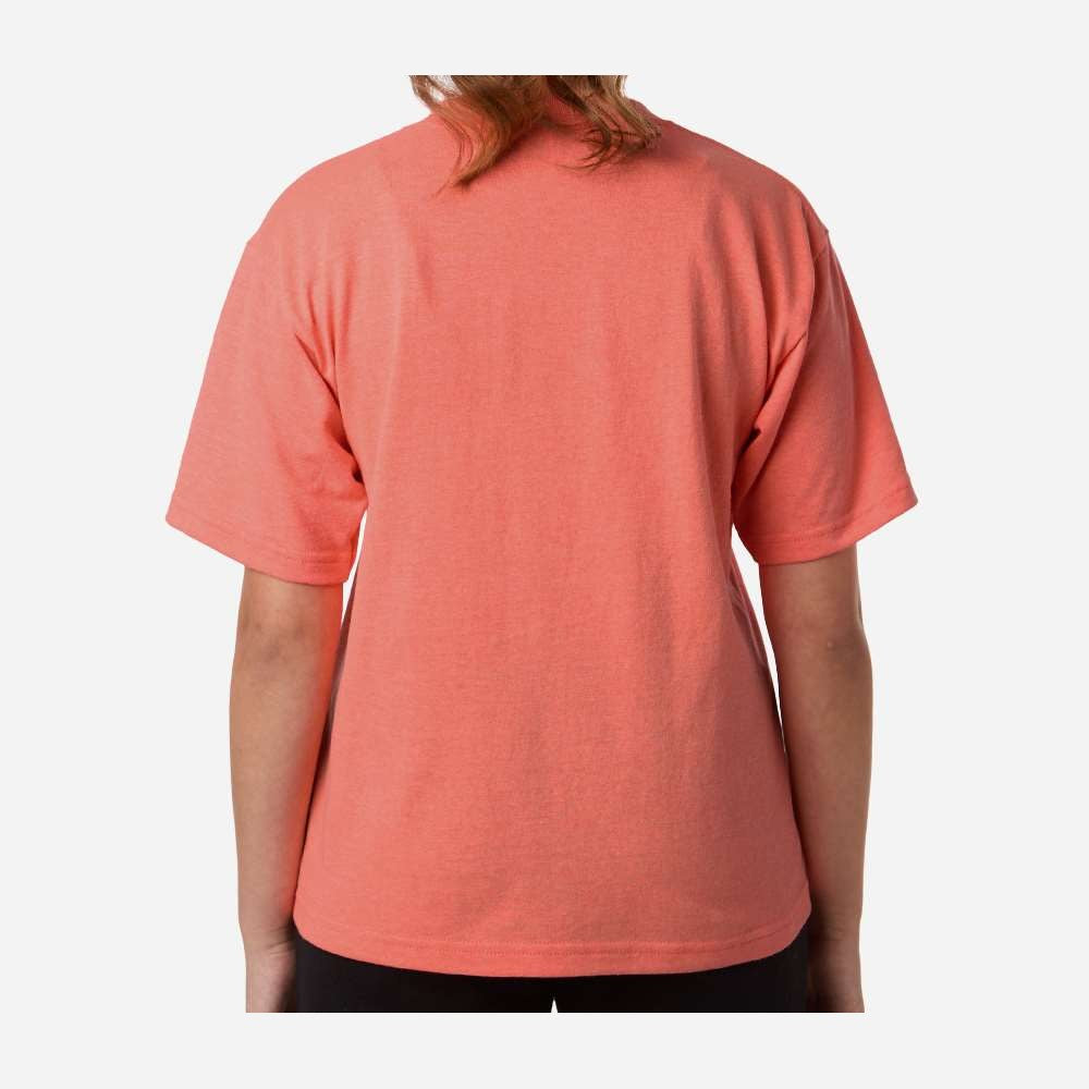 M&O Youth Gold Soft Touch T-Shirt - Heather Coral - On Model Back