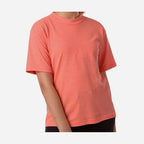 M&O Youth Gold Soft Touch T-Shirt - Heather Coral - On Model Front