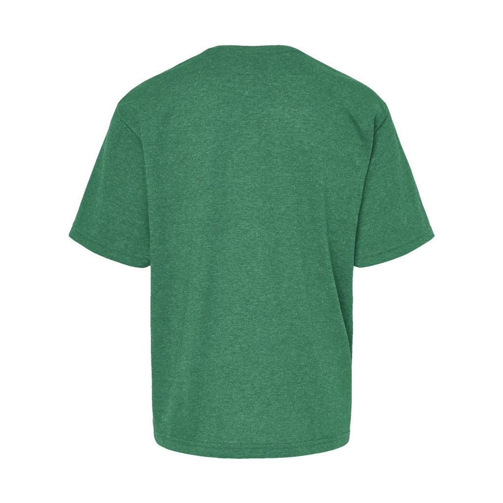 M&O Youth Gold Soft Touch T-Shirt - Heather Kelly Green - Back