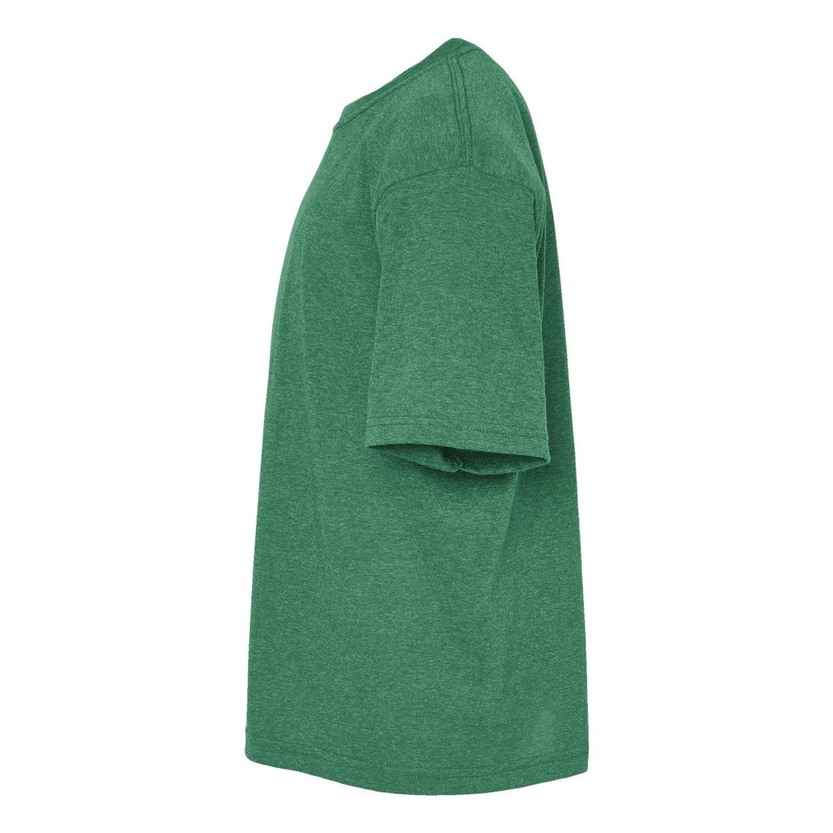 M&O Youth Gold Soft Touch T-Shirt - Heather Kelly Green - Direct Side