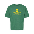 M&O Youth Gold Soft Touch T-Shirt - Heather Kelly Green - Front
