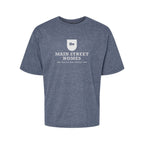 M&O Youth Gold Soft Touch T-Shirt - Heather Navy - Front