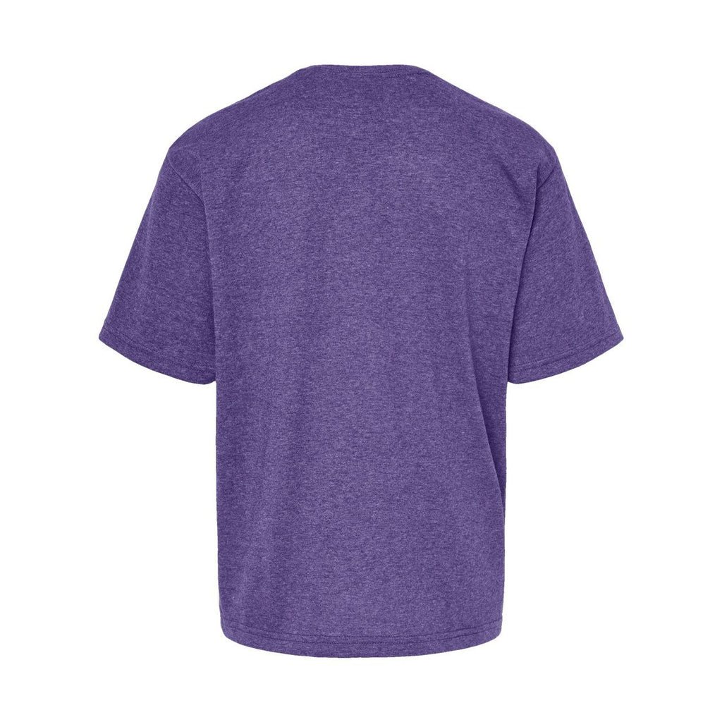 M&O Youth Gold Soft Touch T-Shirt - Heather Purple - Back