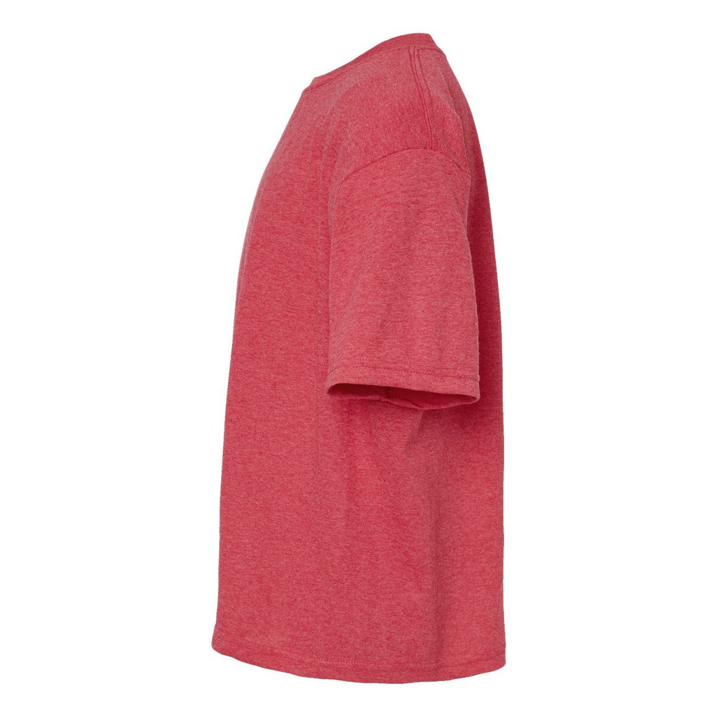 M&O Youth Gold Soft Touch T-Shirt - Heather Red - Direct Side