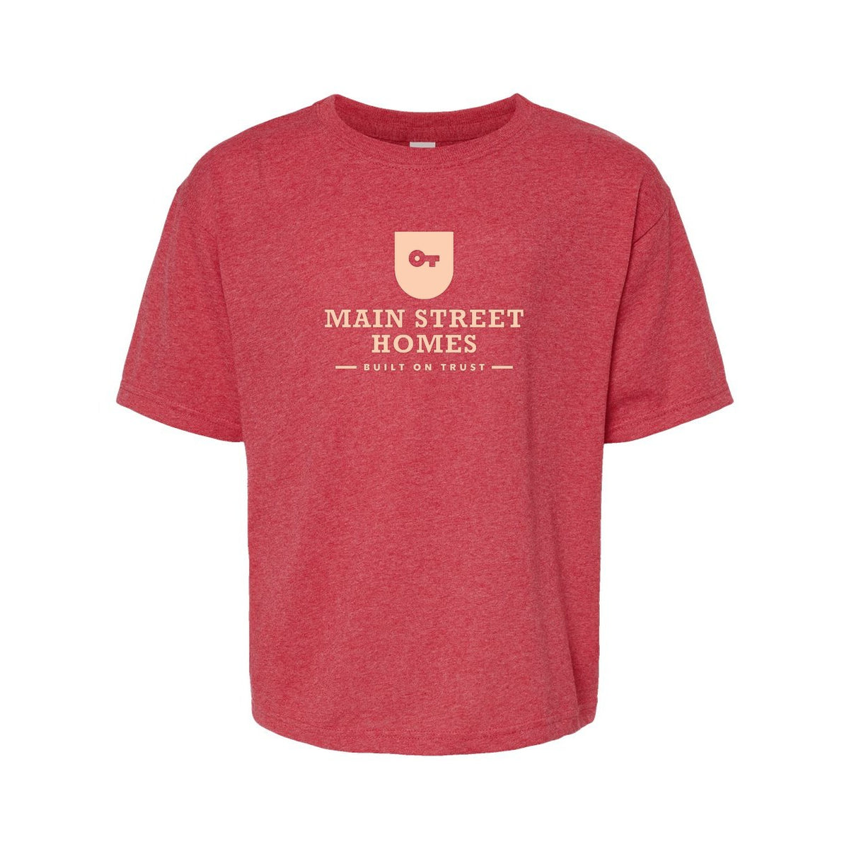 M&O Youth Gold Soft Touch T-Shirt - Heather Red - Front
