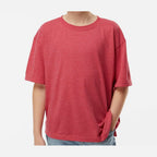 M&O Youth Gold Soft Touch T-Shirt - Heather Red - On Model Front