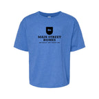 M&O Youth Gold Soft Touch T-Shirt - Heather Royal - Front