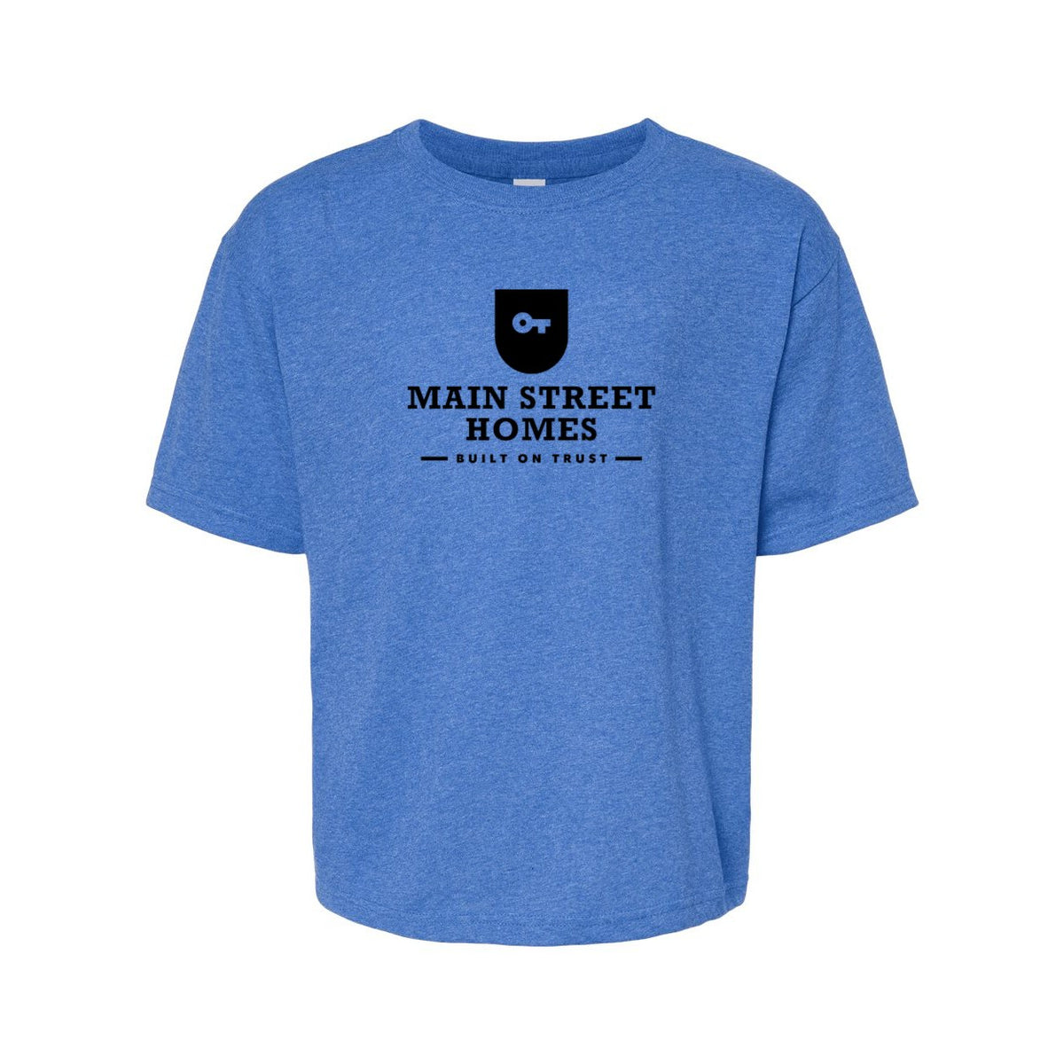 M&O Youth Gold Soft Touch T-Shirt - Heather Royal - Front