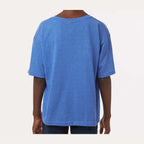 M&O Youth Gold Soft Touch T-Shirt - Heather Royal - On Model Back