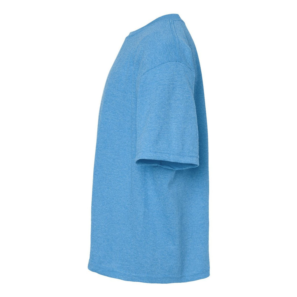 M&O Youth Gold Soft Touch T-Shirt - Heather Turquoise - Direct Side