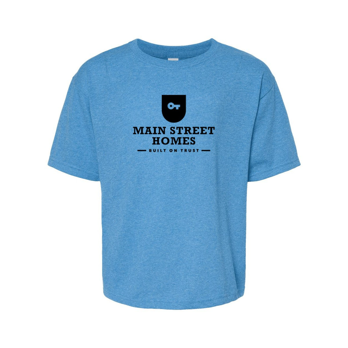 M&O Youth Gold Soft Touch T-Shirt - Heather Turquoise - Front