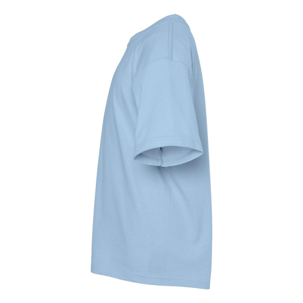 M&O Youth Gold Soft Touch T-Shirt - Light Blue - Direct Side